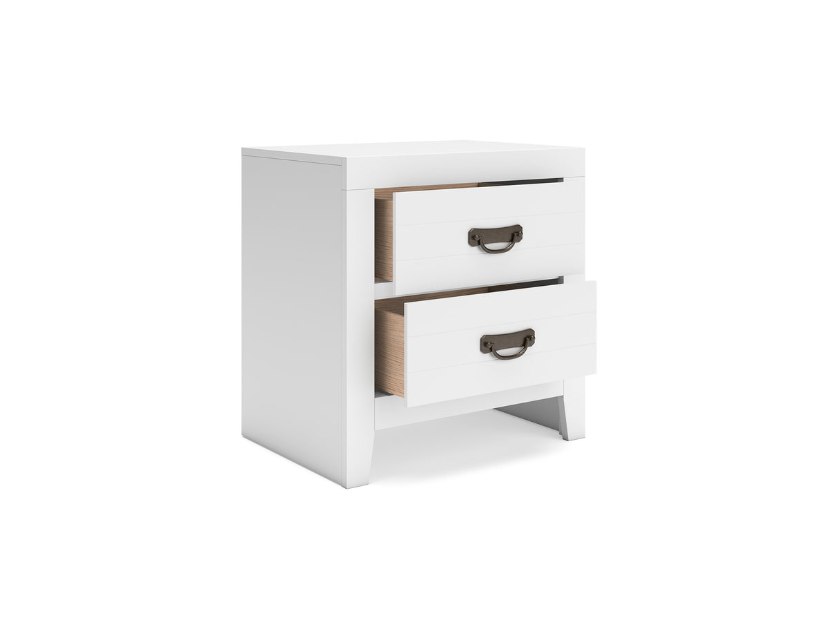 Binterglen White Queen Panel Bed, Dresser And Nightstand