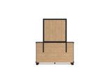 Covetown Dark Brown King Panel Bed, Dresser And Mirror