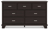 Covetown Dark Brown Dresser