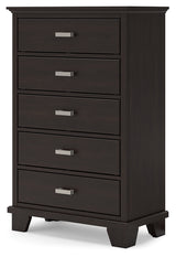 Covetown Dark Brown Chest Of Drawers
