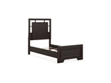 Covetown Dark Brown Twin Panel Bed