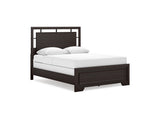 Covetown Dark Brown Queen Panel Bed, Dresser, Mirror And Nightstand