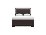 Covetown Dark Brown Queen Panel Bed, Dresser, Mirror And Nightstand