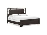 Covetown Dark Brown King Panel Bed, Dresser And Mirror