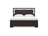 Covetown Dark Brown King Panel Bed, Dresser And Mirror