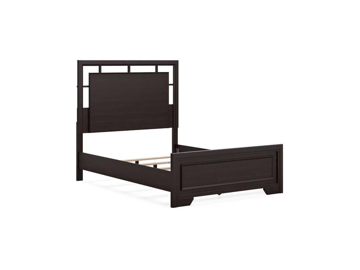 Covetown Dark Brown Full Panel Bed