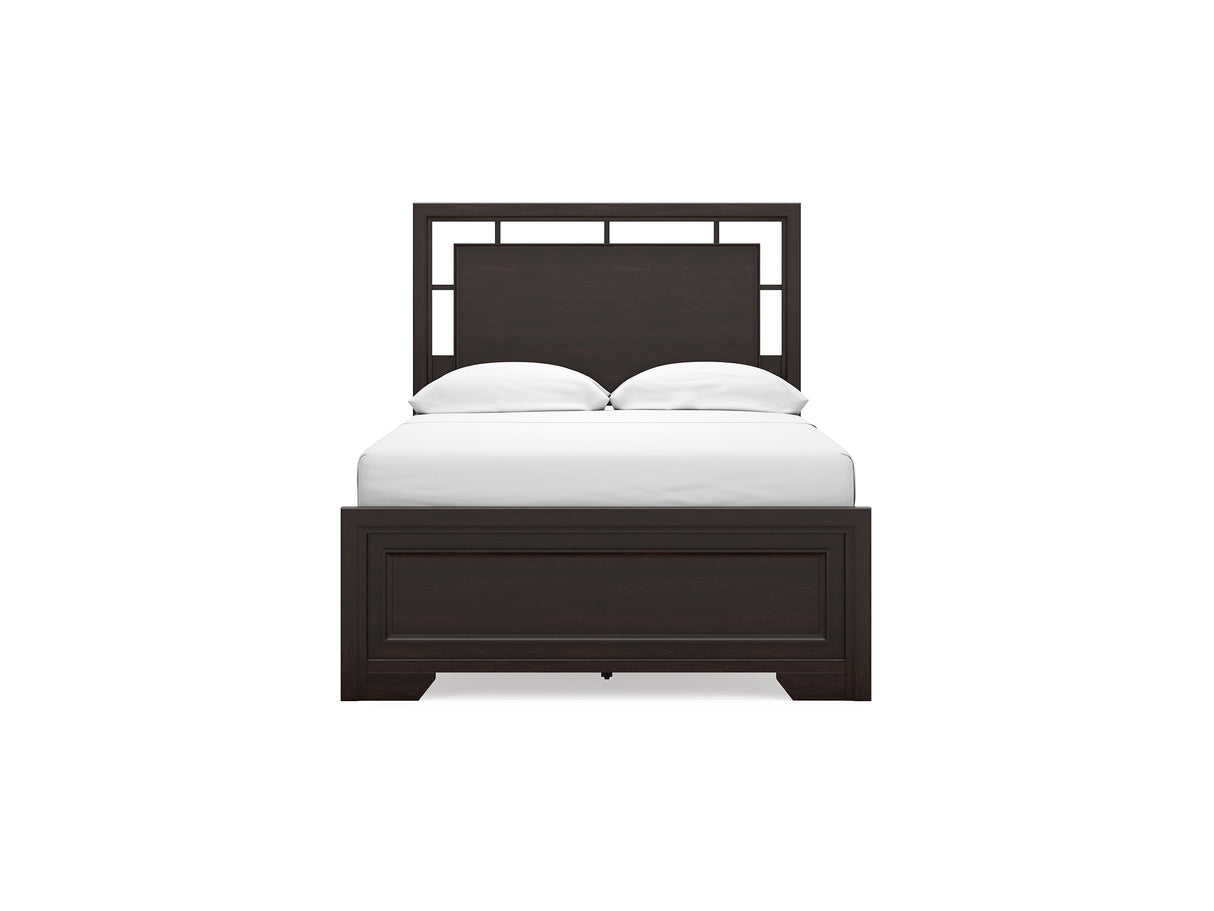 Covetown Dark Brown Full Panel Bed