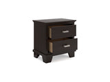 Covetown Dark Brown Queen Panel Bed, Dresser, Mirror And Nightstand