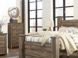Trinell Brown Queen Poster Bed