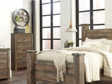 Trinell Brown Queen Poster Bed