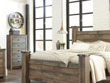Trinell Brown King Poster Bed