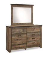 Trinell Brown Dresser And Mirror