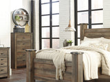 Trinell Brown Queen Poster Bed