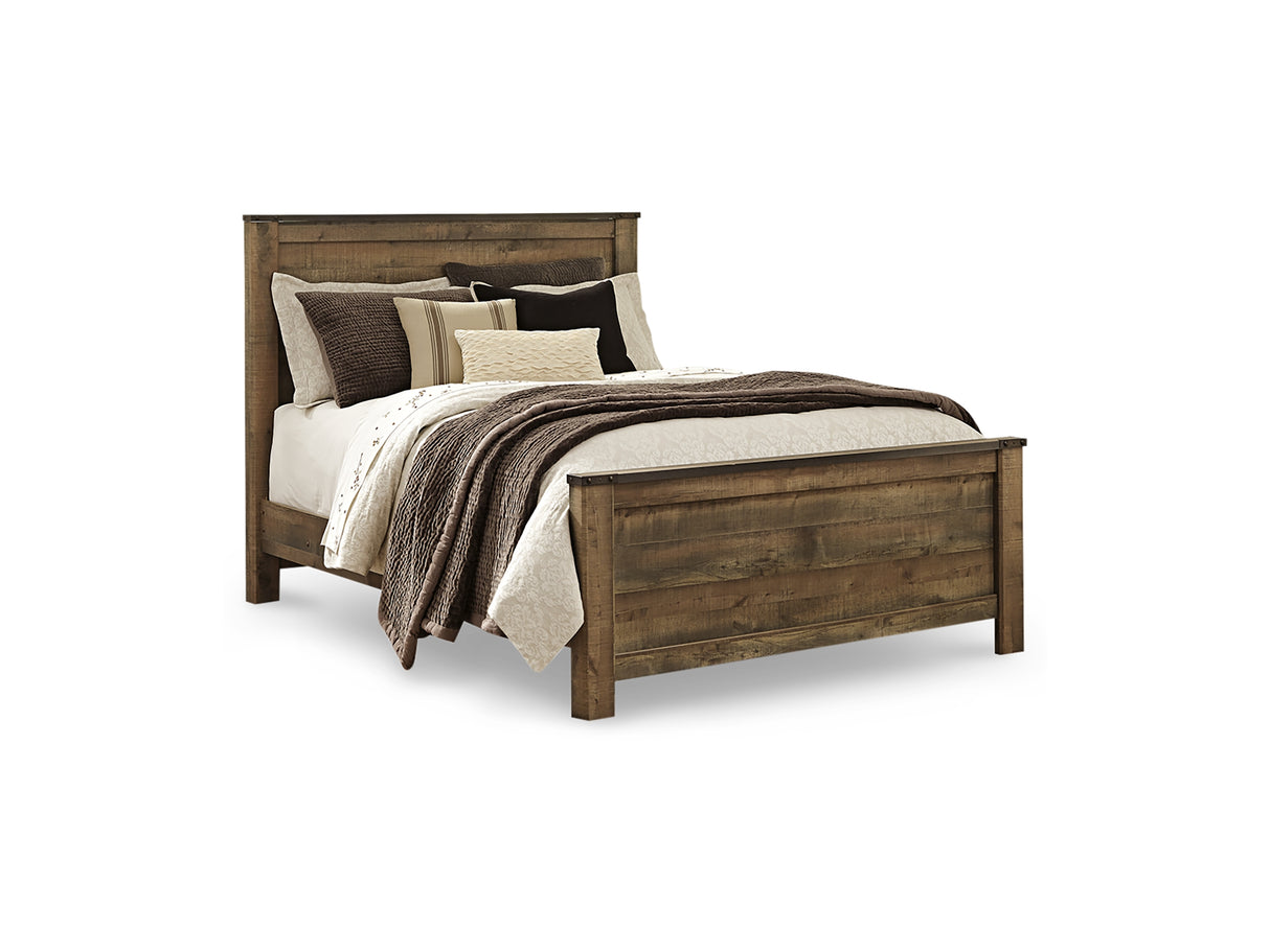 Trinell Brown Queen Panel Bed, Chest And 2 Nightstands
