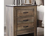 Trinell Brown Queen Poster Bed And Nightstand