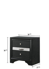 Regata Black/Silver Nightstand