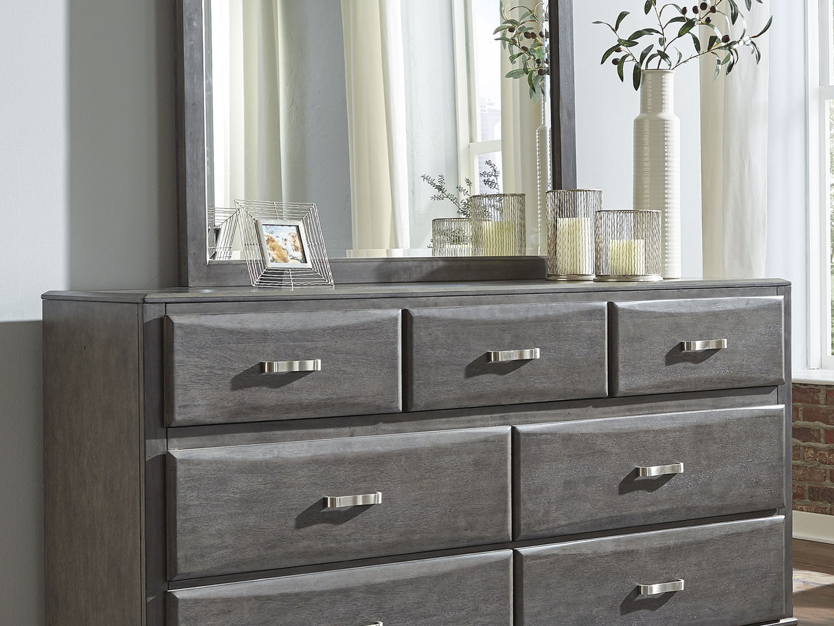 Caitbrook Gray King Storage Bed, Dresser, Mirror, Chest And Nightstand