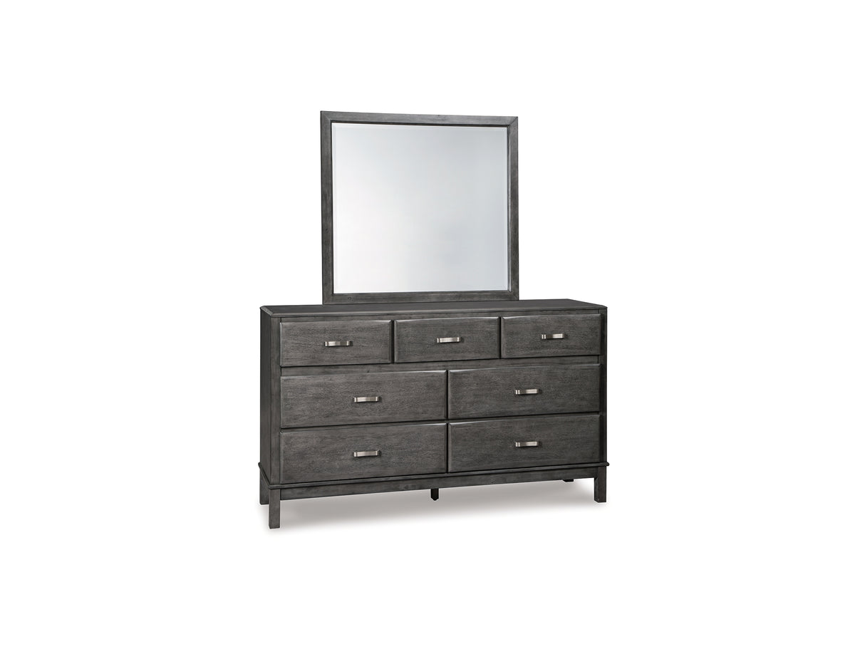 Caitbrook Gray Queen Storage Bed, Dresser, Mirror, Chest And Nightstand