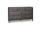 Caitbrook Gray King Storage Bed, Dresser And Nightstand