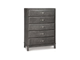 Caitbrook Gray King Storage Bed, Dresser, Chest And 2 Nightstands