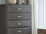 Caitbrook Gray Queen Storage Bed, Dresser, Mirror, Chest And 2 Nightstands