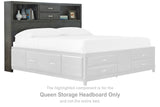 Caitbrook Gray Queen Storage Headboard