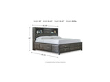 Caitbrook Gray King Storage Bed, Dresser, Chest And 2 Nightstands