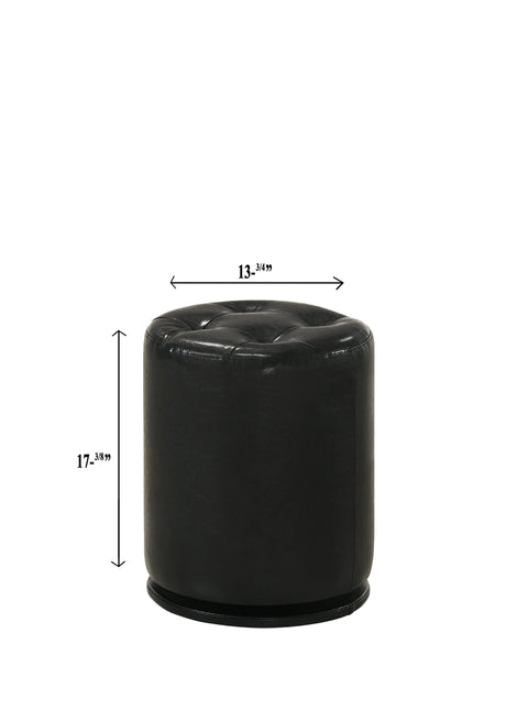 Morgan Black Round Swivel Stool