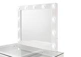 Morgan White Makeup Vanity Set with Lighted Mirror