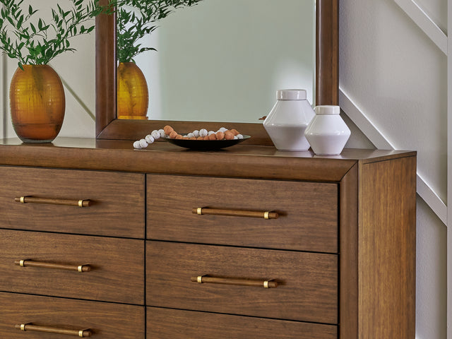 Lyncott Brown Dresser And Mirror