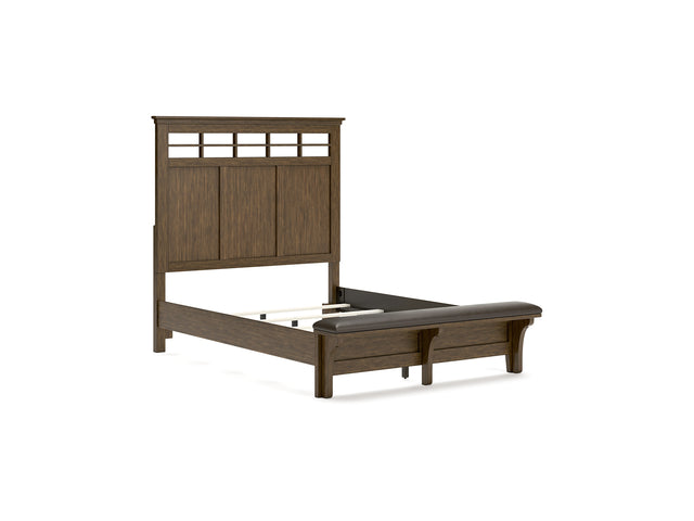 Shawbeck Dark Brown Queen Panel Bed