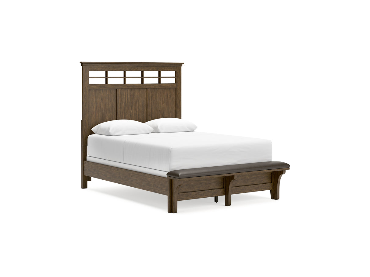 Shawbeck Dark Brown Queen Panel Bed