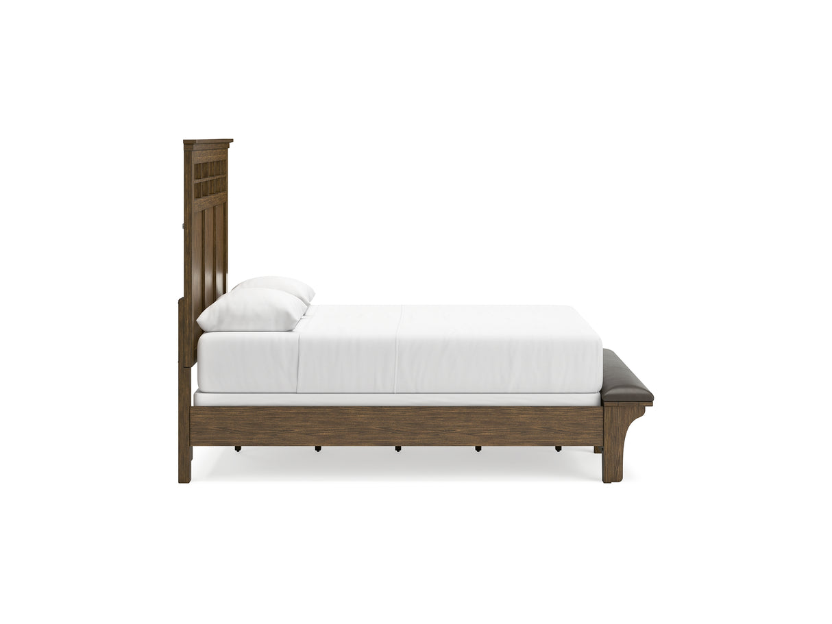 Shawbeck Dark Brown Queen Panel Bed