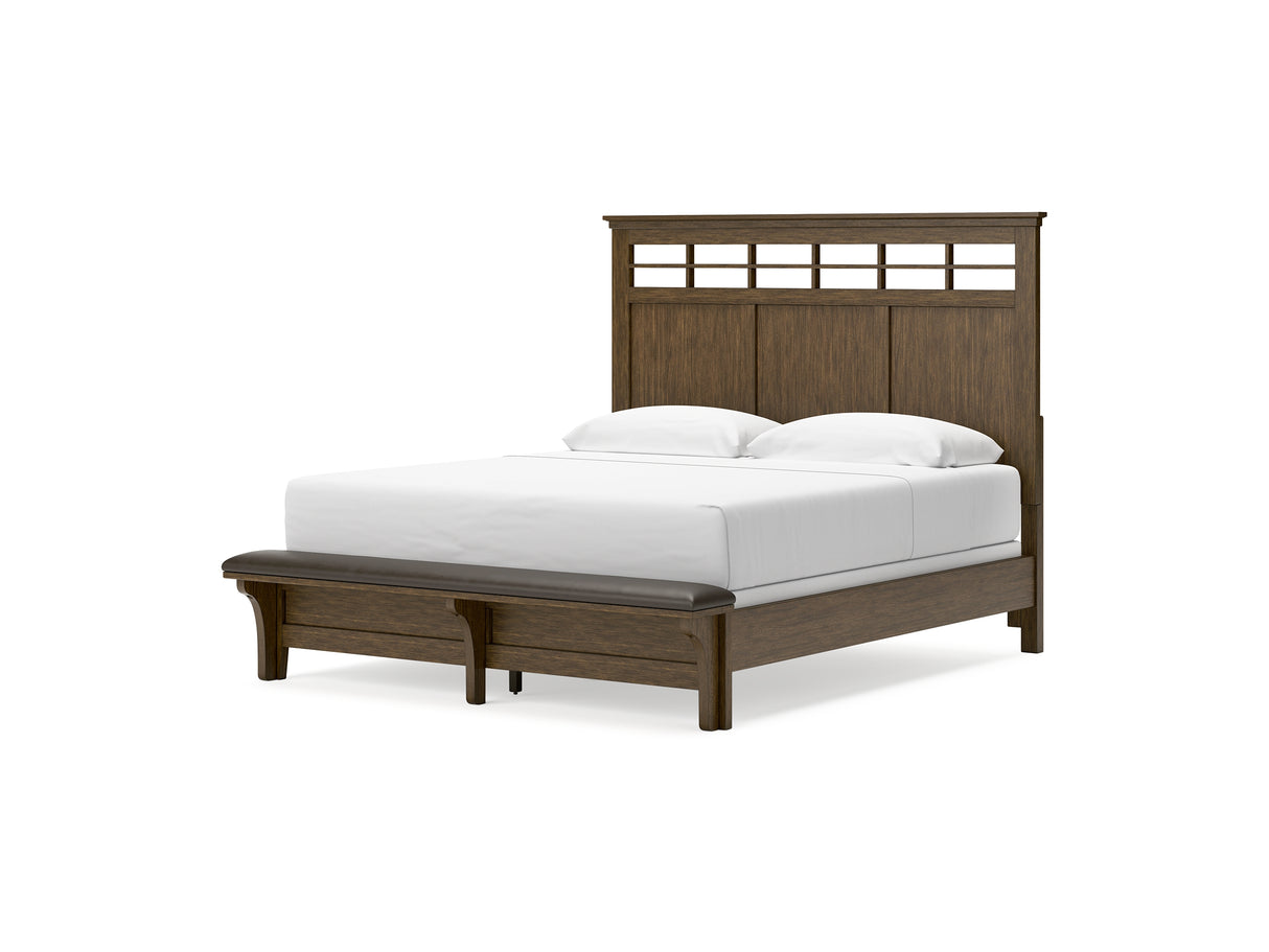 Shawbeck Dark Brown California King Panel Bed