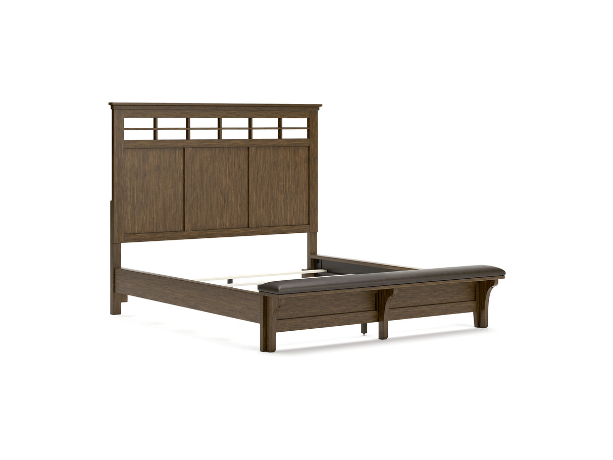 Shawbeck Dark Brown California King Panel Bed