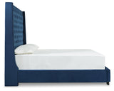 Coralayne Blue King Upholstered Bed