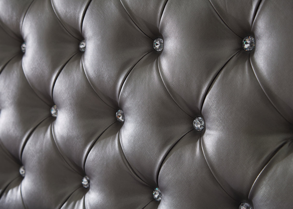 Coralayne Gray King Upholstered Bed