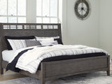 Montillan Grayish Brown King Panel Bed