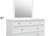 Fortman White Twin Panel Bed, Dresser And Mirror