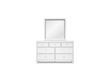 Fortman White Twin Panel Bed, Dresser And Mirror