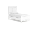 Fortman White Twin Panel Bed, Dresser And Mirror