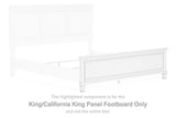 Fortman White King/California King Panel Footboard
