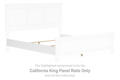 Fortman White California King Panel Rails