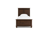 Danabrin Brown Twin Panel Bed, Dresser And Mirror