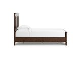 Danabrin Brown Twin Panel Bed, Dresser And Mirror