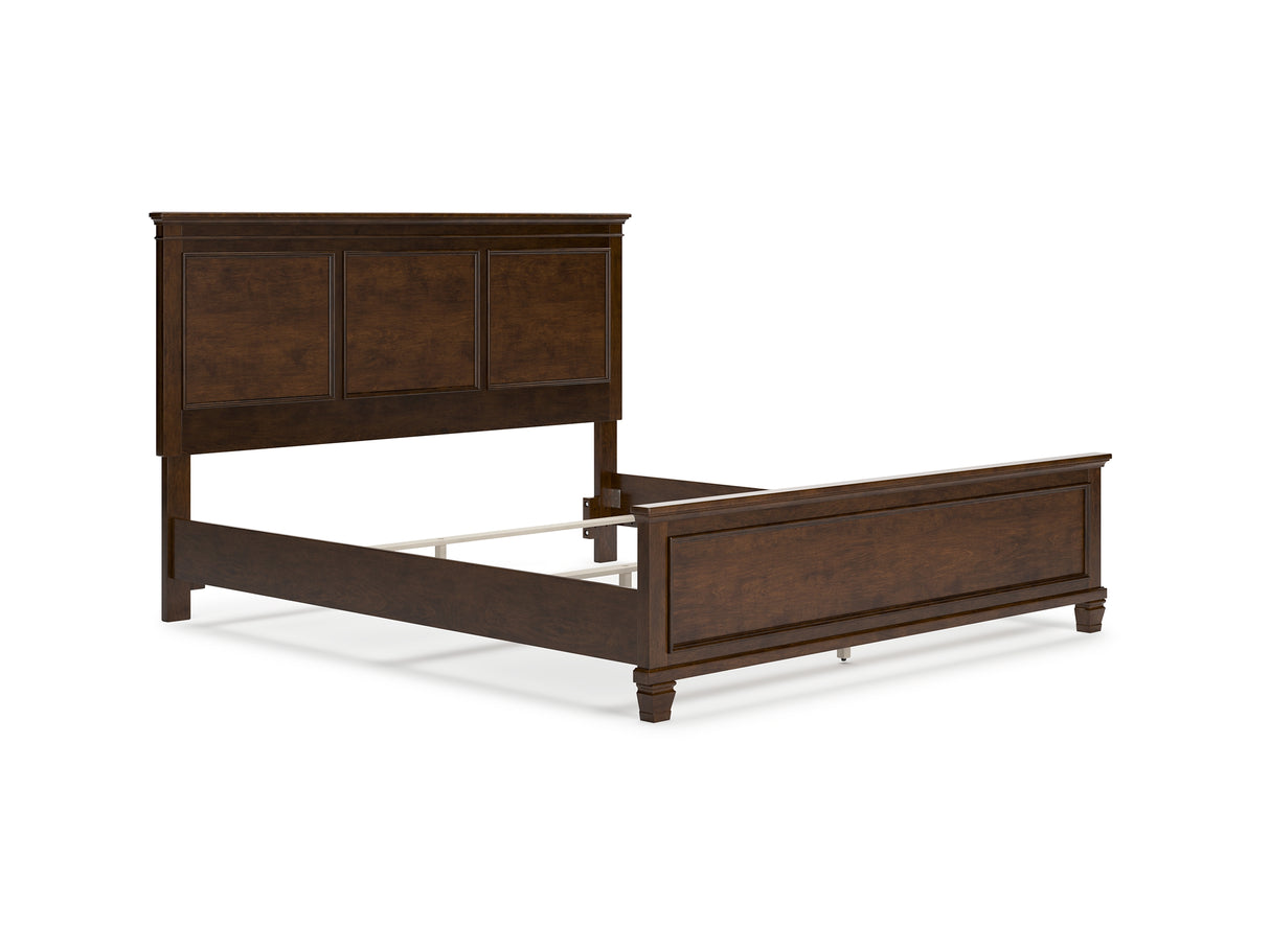 Danabrin Brown California King Panel Bed, Dresser And Mirror