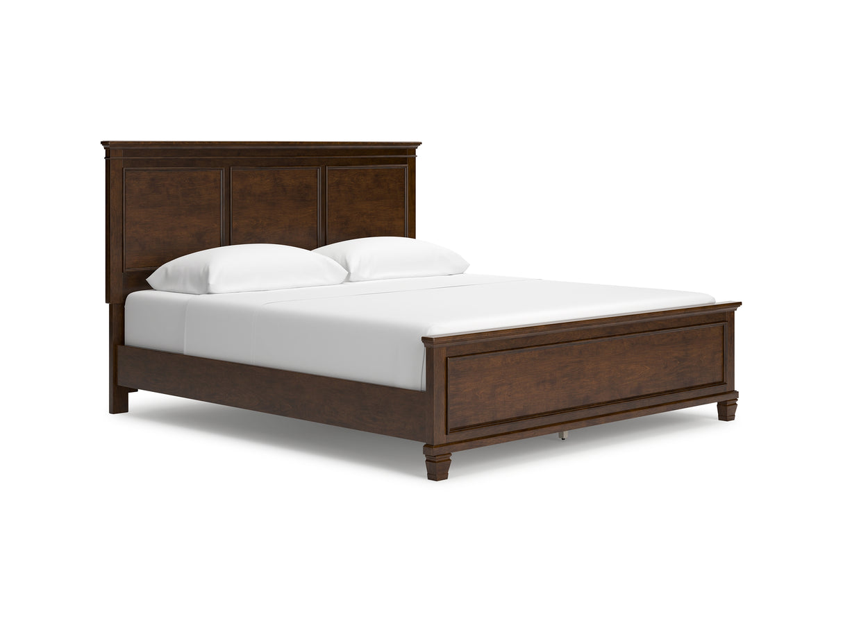 Danabrin Brown California King Panel Bed, Dresser And Mirror