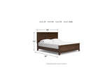Danabrin Brown California King Panel Bed, Dresser And Mirror