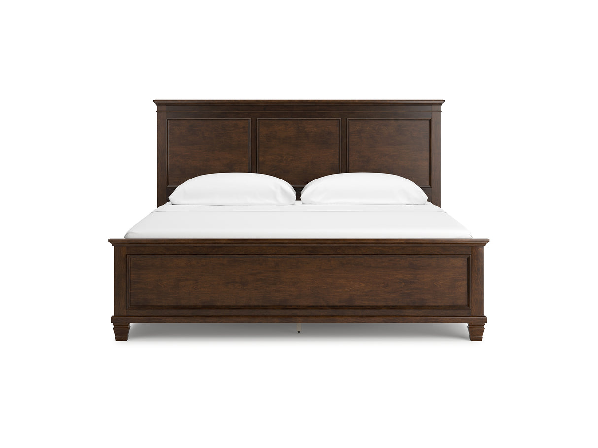 Danabrin Brown California King Panel Bed, Dresser And Mirror