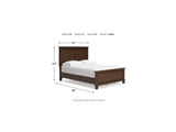 Danabrin Brown Full Panel Bed, Dresser And Mirror
